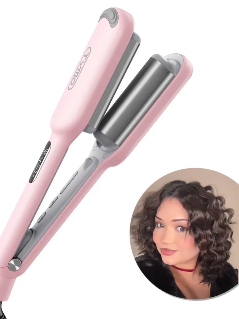 New Tymo Pink Ceramic Hair Waver - 3 barrel waver.
